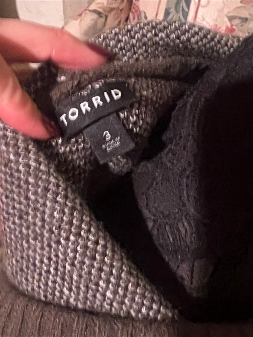 Olive Knit Hoodie Sweater with Heart Sleeve Detail - Picture 4 of 5
